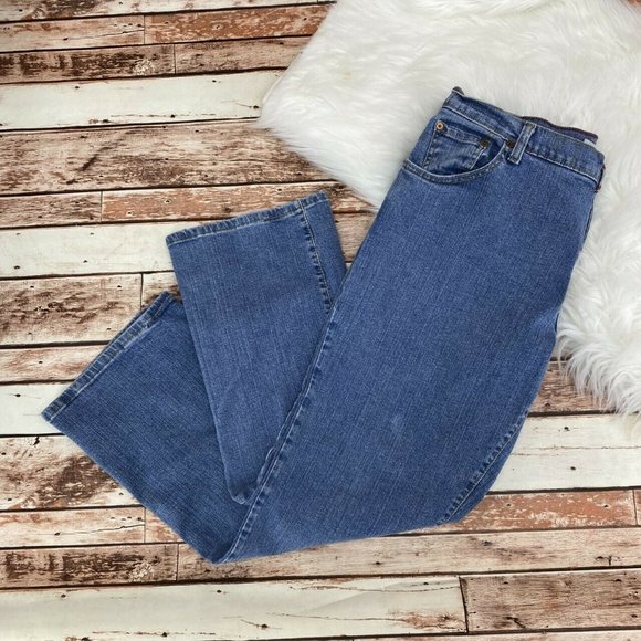 Levi's 550 Relaxed Boot Cut Jeans Size 14M Stretch - Picture 1 of 4